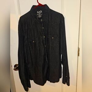 Vintage shirt XRAY size 3XL motorcycle style Black Jean color